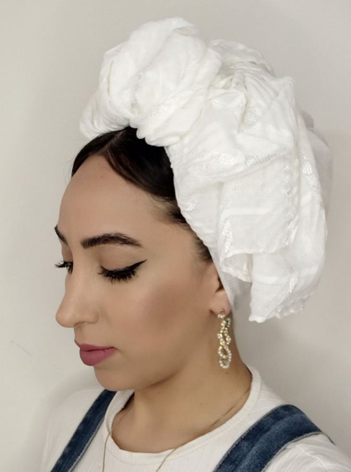 מטפחת לונג לבן