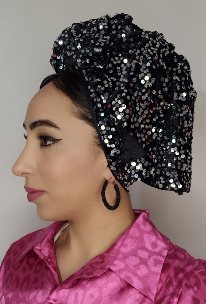 קטיפה פייטים כסף