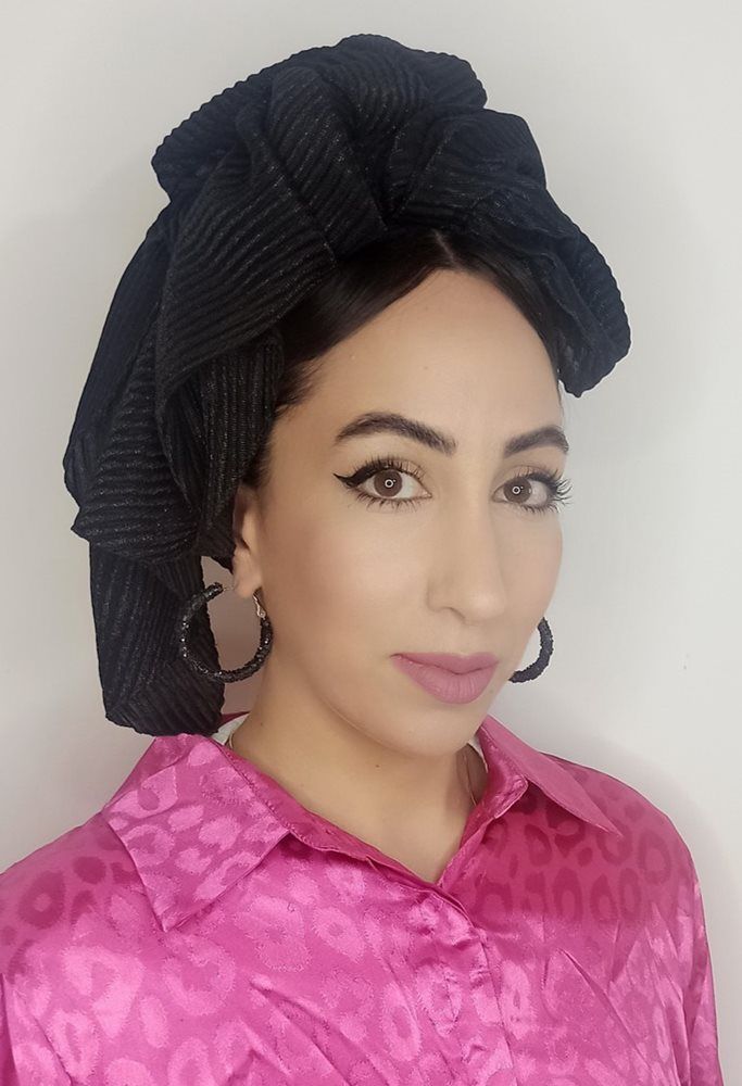 מטפחת נצנץ שחור