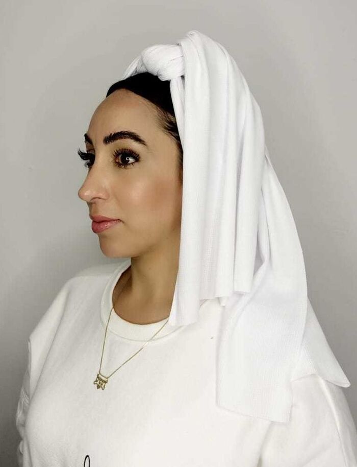 מטפחת וופל לבן