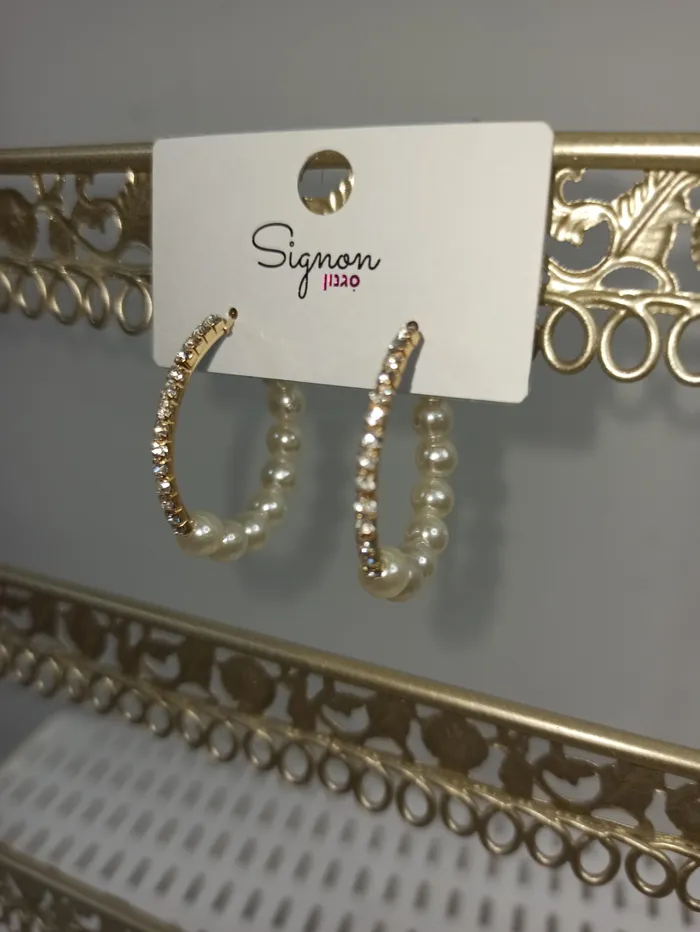 עגיל חישוק זהב דגם K.